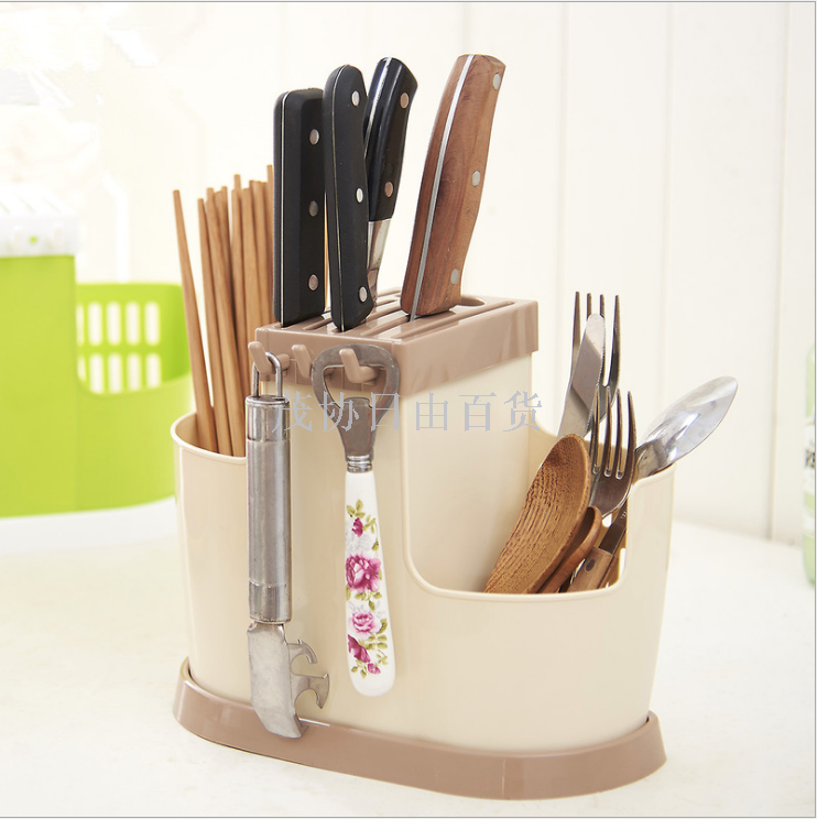 Household chopstick basket With three thick cases kitchen spoon holder with asphalt mixture chopsticks basket
