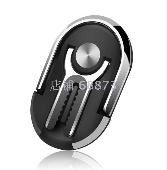 车载懒人手机支架 新款创意旋转可调节通用出风口支架导航 指环扣白底实物图