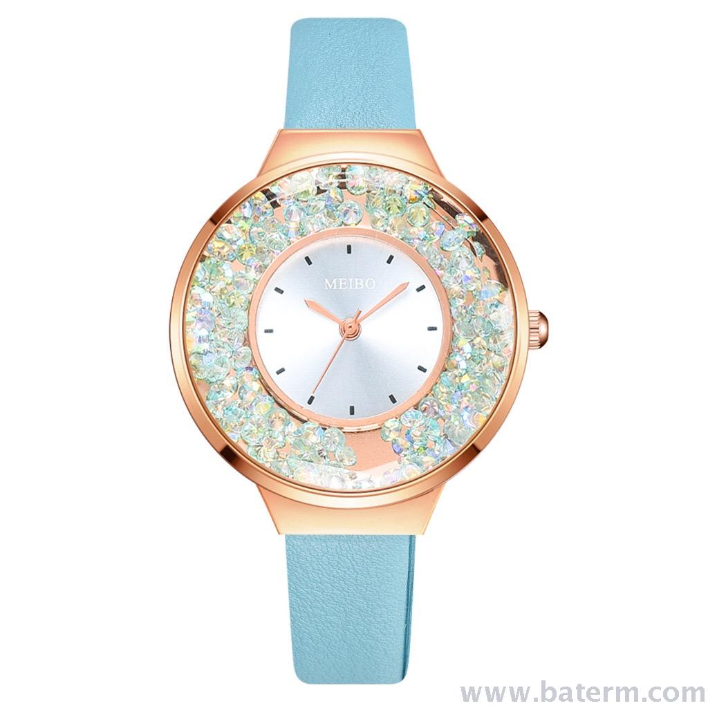 A popular and fashionable, compact ball strap ladies' watch with a happy hourglass and elegant ladies' wristwatch Item Picture