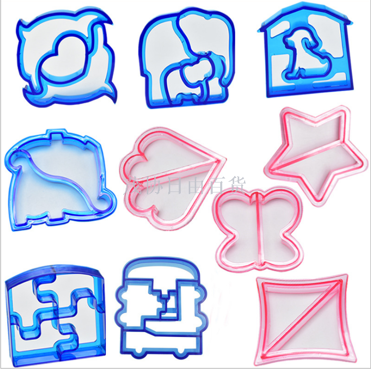 DIY mould to assemble graphic sandwich mould bread to cut dinosaur butterfly plastic biscuit mould