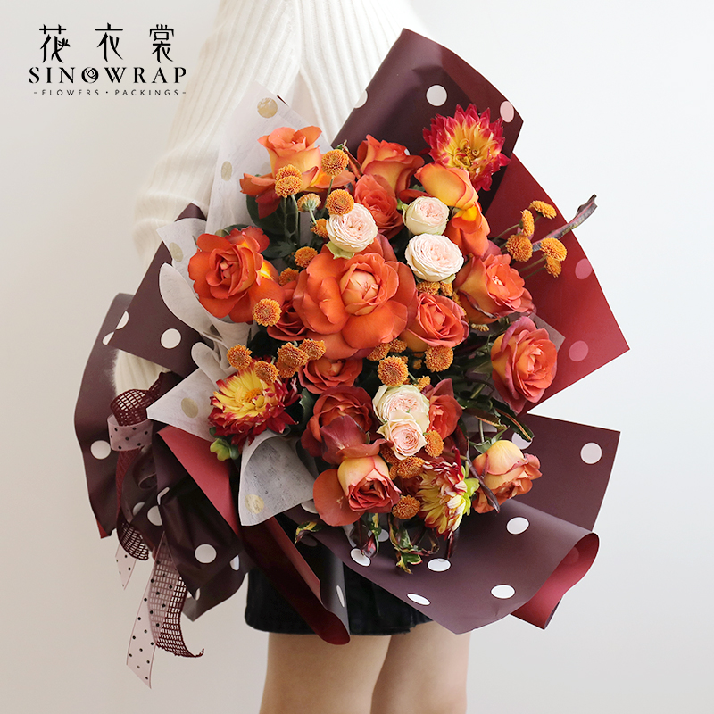 Flower Dress Cynthia Paper, World Hero Flower wrapping paper, double-sided bouquet packaging, waterproof floral art paper Application Scenario