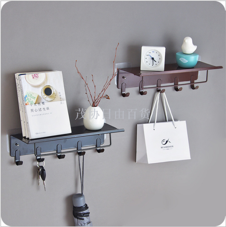 Wall-mounted storage rack archaized tieyi storage rack toilet non-punch wall-mounted storage rack with hooks