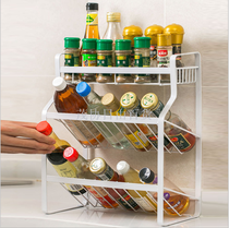 Tieyi three-layer seasoning rack kitchen seasoning rack mesa floor seasoning rack storage rack storage rack