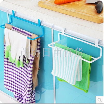 Kitchen multipurpose double - lever door - back towel rack nail - free and seamless cabinet dishcloth rack bathroom debris hanging