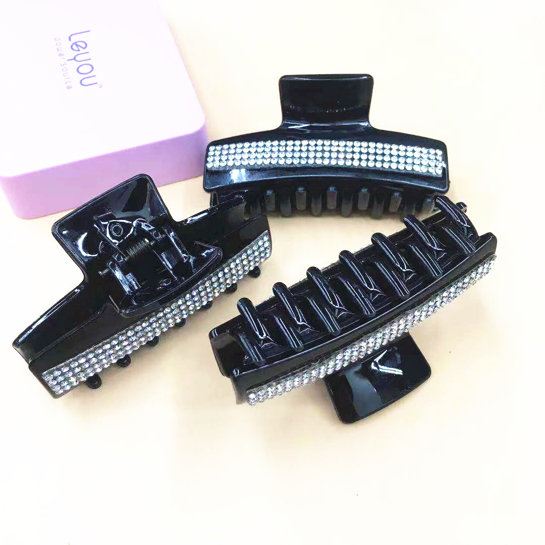 Diamond-encrusted hair clips, hairpin accessories, rhinestone, large, medium, small, plate hair clips, children's Korean version duckbill clips, bangs details Picture