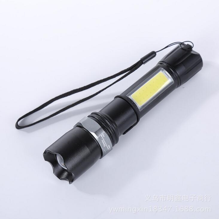 Wholesale of Mingxin MX-W546-COB aluminum alloy high-intensity flashlight with zoom and COB side light details Picture