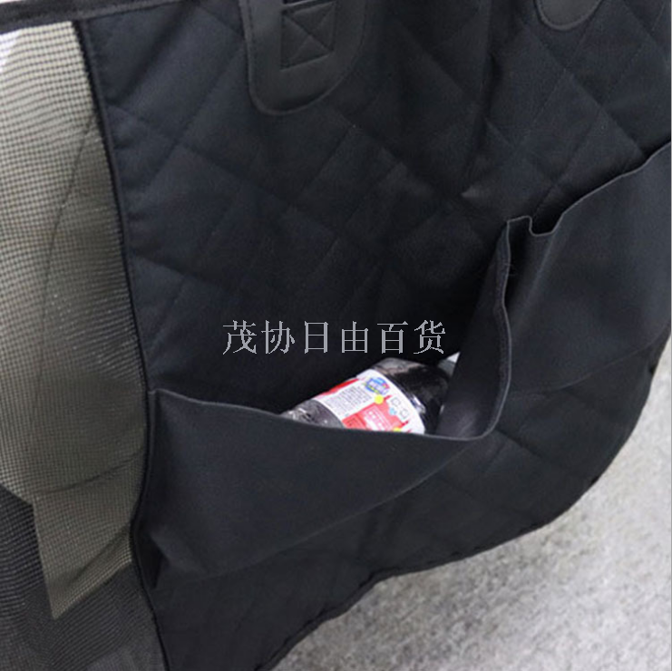多功能车载宠物隔离网 狗狗隔离网 汽车座椅背面防抓垫车载收纳袋产品图