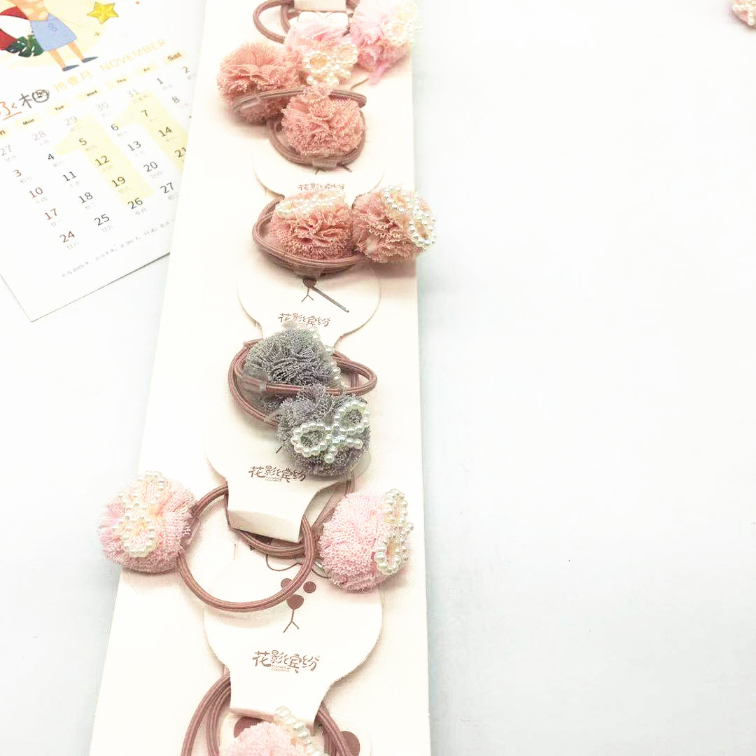 South Korea children's new hair accessories cartoon princess net yarn hairpin can be customized hair band rope hair rope Application Scenario