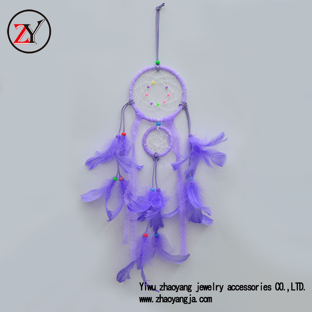 汽车用品挂件 羽毛捕梦网梦幻翅膀 创意装饰车载挂饰 zy12165