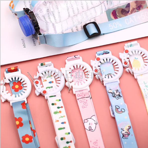 Children's beverage bottle strap Mineral water bottle rope portable kettle rope kettle strap rope cartoon style