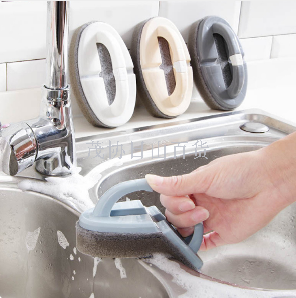 Cleaning brush with handle Foldable magic sponge for bathroom bathtub brush tile cleaning brush pot brush
