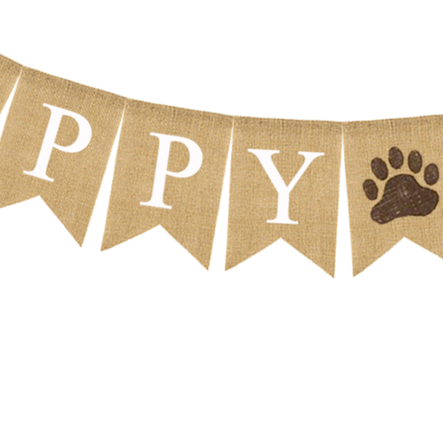 欧美生日派对装饰拉旗 彩色 HAPPY BIRTHDAY熊孩子麻布燕尾旗白底实物图