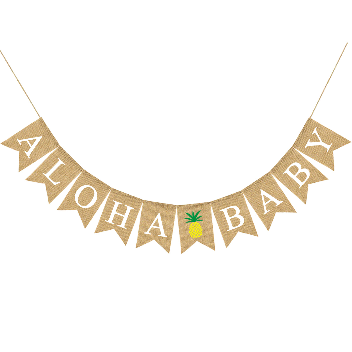 Factory Direct Sales Europe And The United States Baby's First Birthday Party Flag Aloha Baby Linen Dovetail Flag