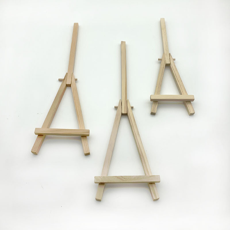 创意桌面手机架子画架 迷你展示画架木质竹签油画三角架 儿童画架