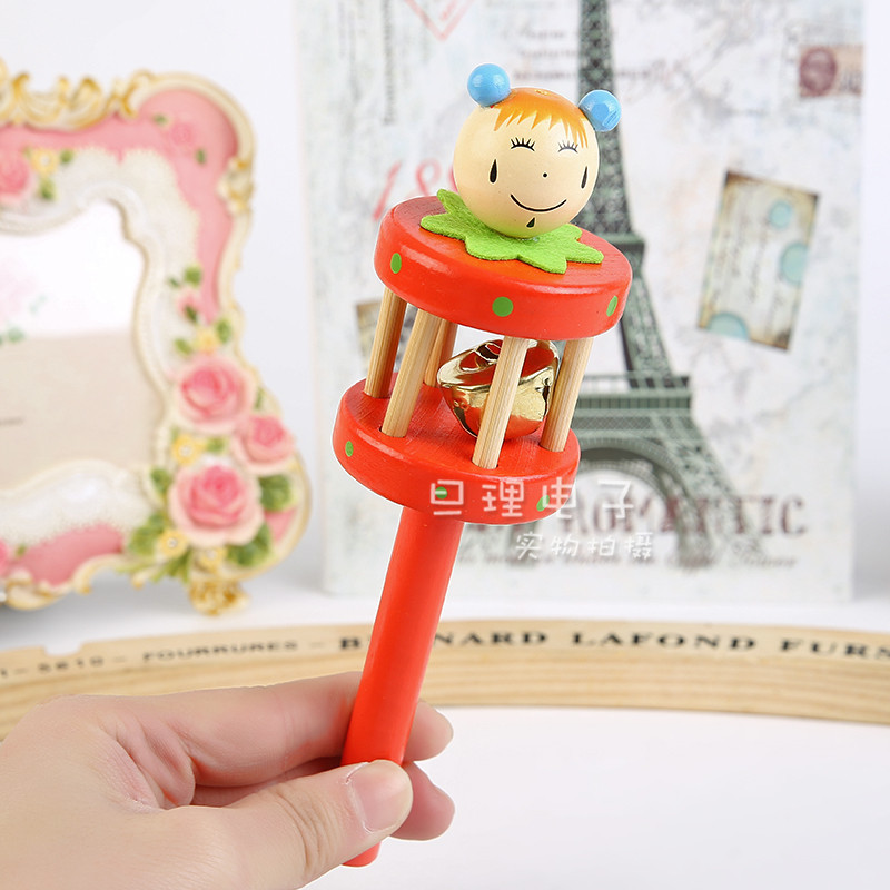 新款 优质木制手摇铃 创意动物儿童益智开发玩具亲子互动宝宝玩具详情图5