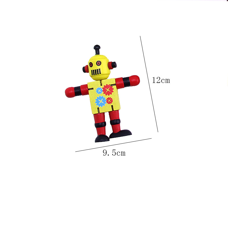 儿童益智手指开发脑力玩具小号木质变形金刚百变造型机器人玩具详情图5