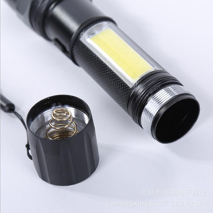 Wholesale of Mingxin MX-W546-COB aluminum alloy high-intensity flashlight with zoom and COB side light Specification image