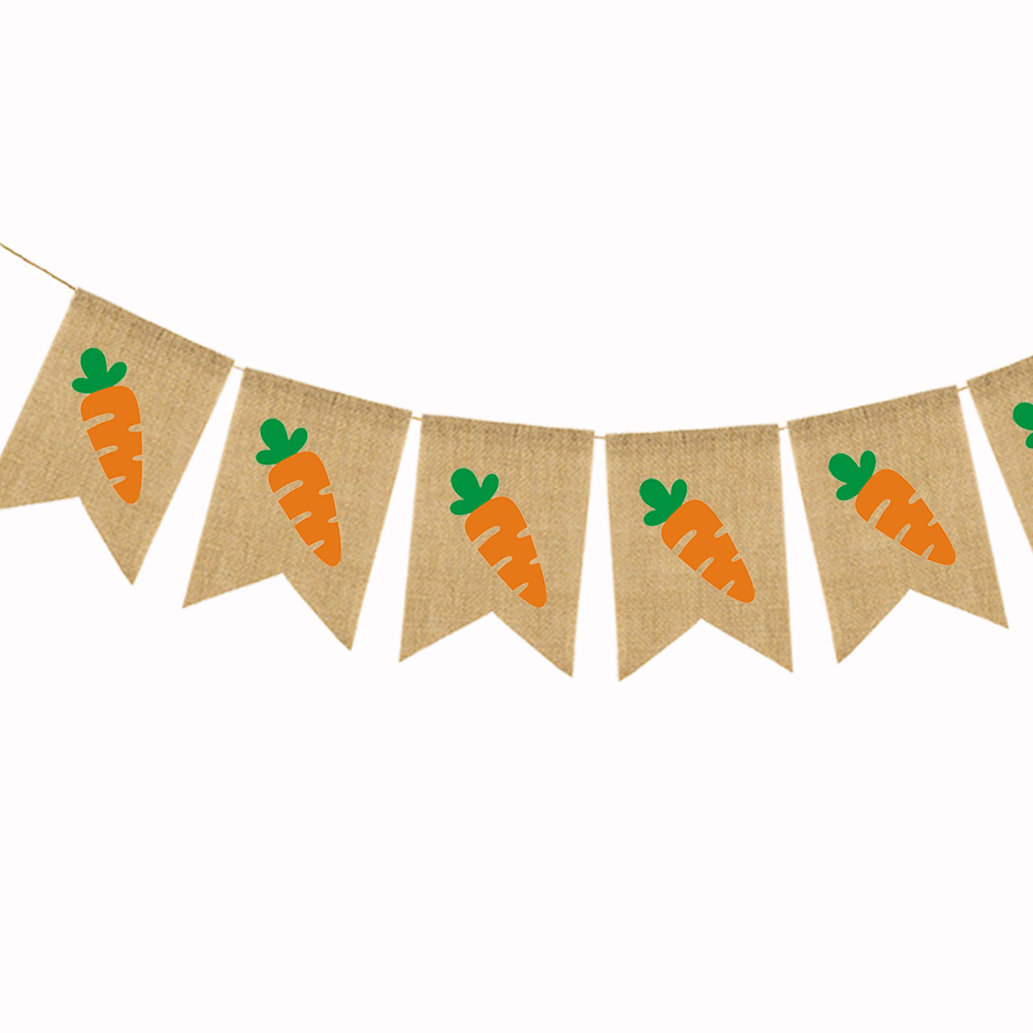 Factory Direct Holiday Party Decoration Dovetail Flag Pull Easter Radish Linen Pull Bunting Specification drawing