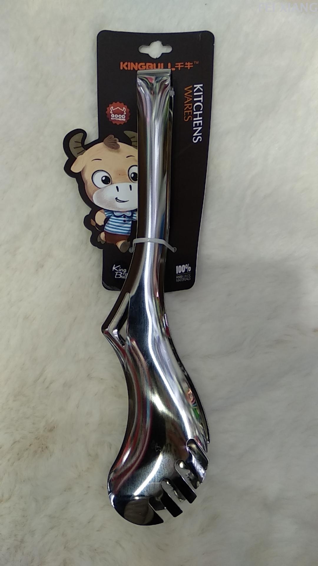 304不锈钢食物夹 面包夹 厨房多用夹 甜品夹 牛排烤肉夹细节图