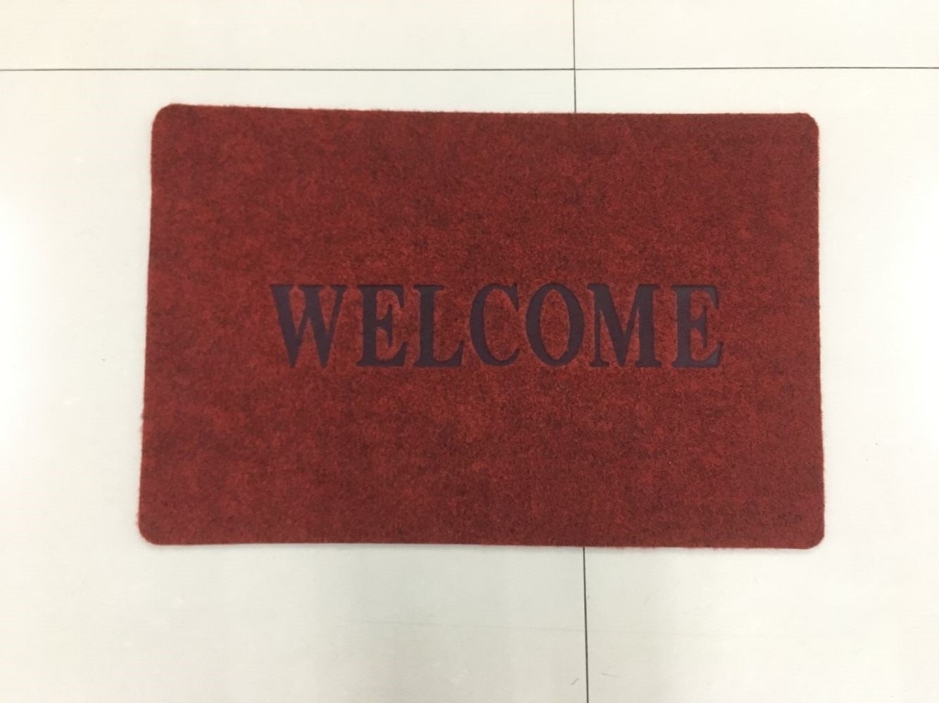 PVC base two-color rubbing mat, engraved floor mat, entrance floor mat, anti-slip floor mat, engraved door mat, English mat, 38*58cm Item Picture