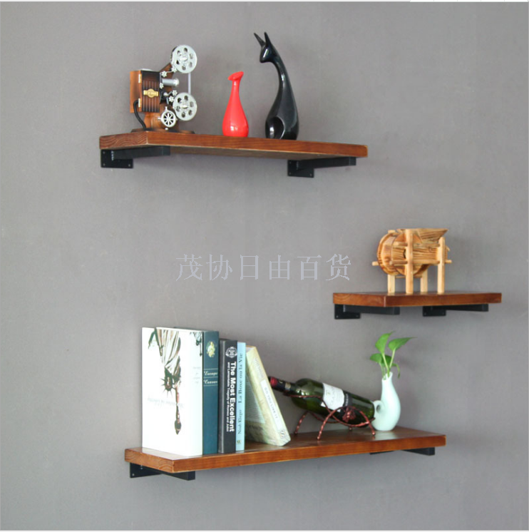 Wall-mounted storage rack, wall decoration rack, solid wood partition, kitchen and living room storage rack, straight shelf, wall bookshelf Item Picture
