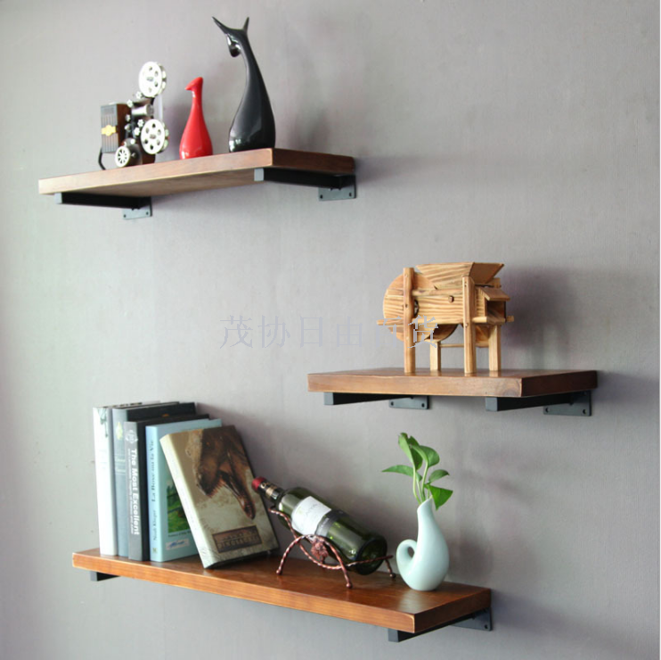 Wall-mounted storage rack, wall decoration rack, solid wood partition, kitchen and living room storage rack, straight shelf, wall bookshelf Application Scenario