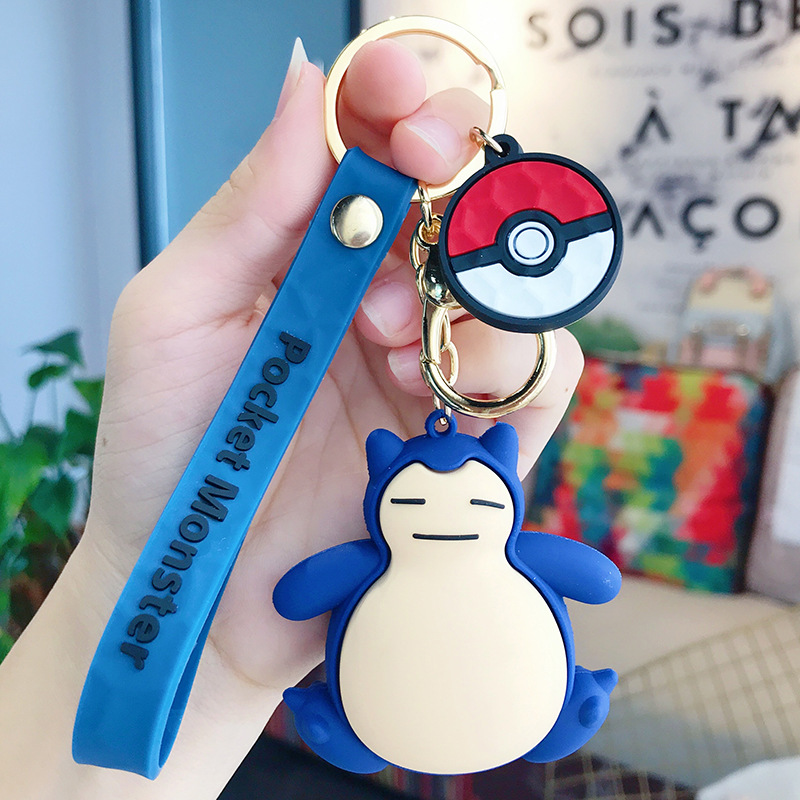 皮卡丘钥匙扣宝贝卡通公仔挂件可梦神奇 ins创意玩偶背包书包挂白底实物图