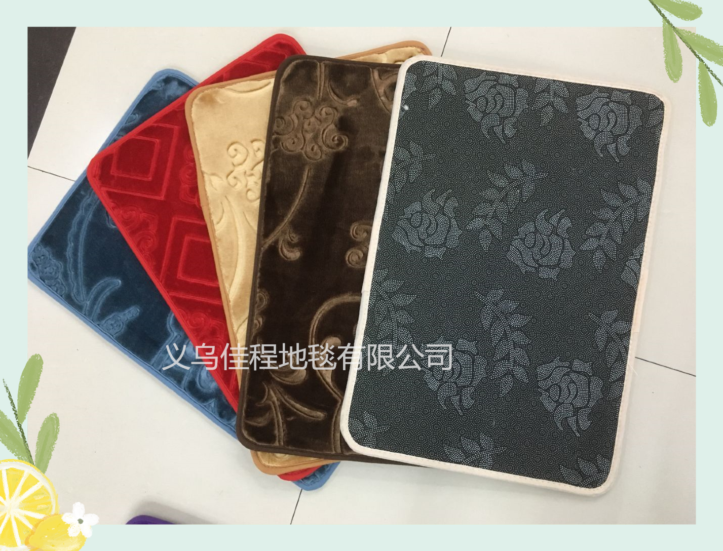New Lasha embossed floor mat, anti-slip entrance mat, point plastic bottom door mat, indoor mat, foot mat, embossed floor mat Specification drawing