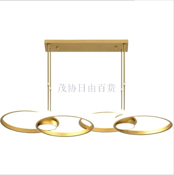 New modern and simple Nordic dining room chandelier, led living room three-head dining table, bar counter, acrylic creative lighting fixtures details Picture