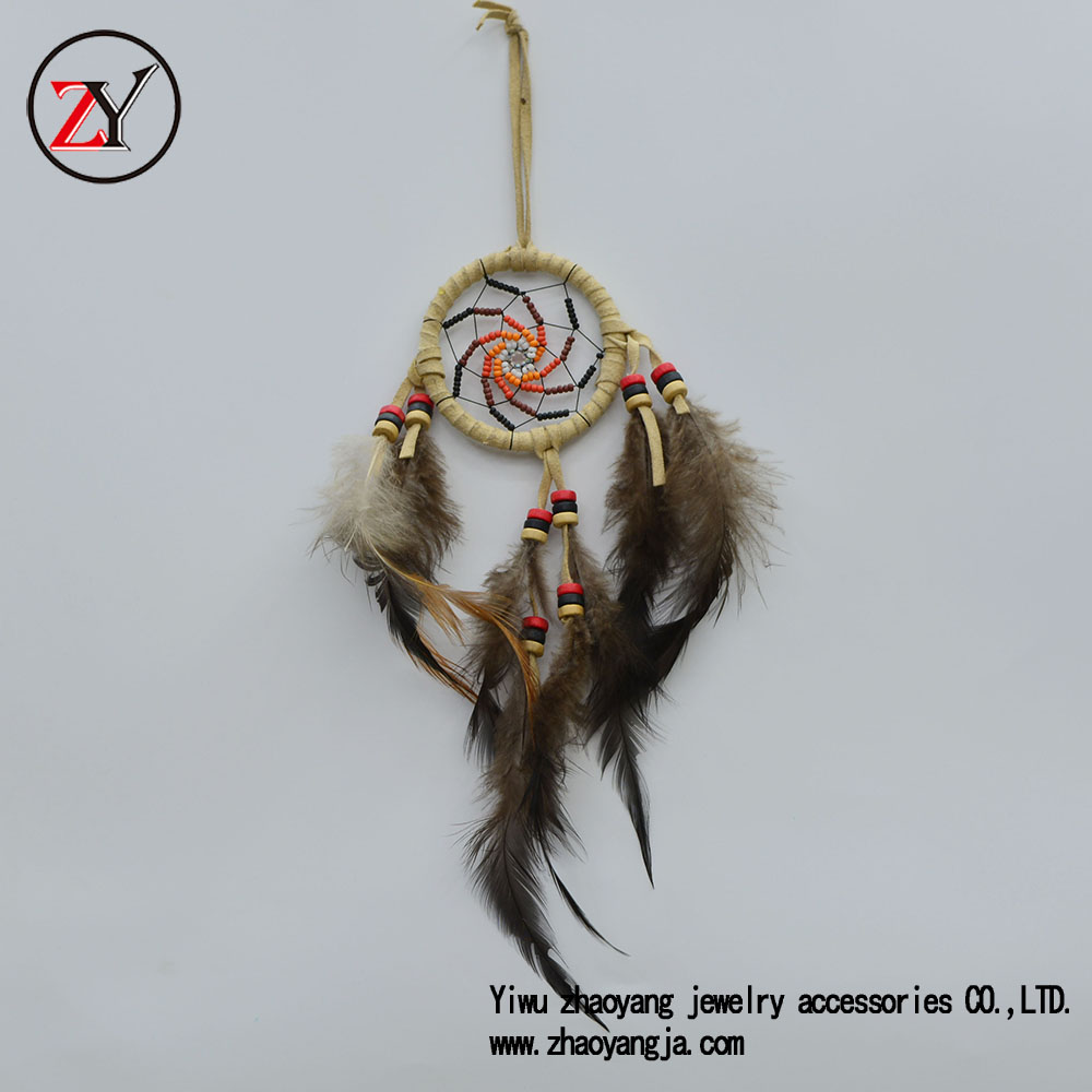 少女心可爱软妹 白色羽毛捕梦网房间装饰 拍摄道具挂饰 zy12179