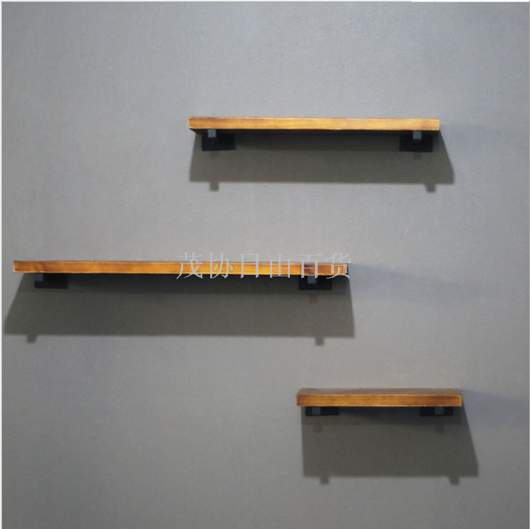 Wall-mounted storage rack, wall decoration rack, solid wood partition, kitchen and living room storage rack, straight shelf, wall bookshelf Specification image