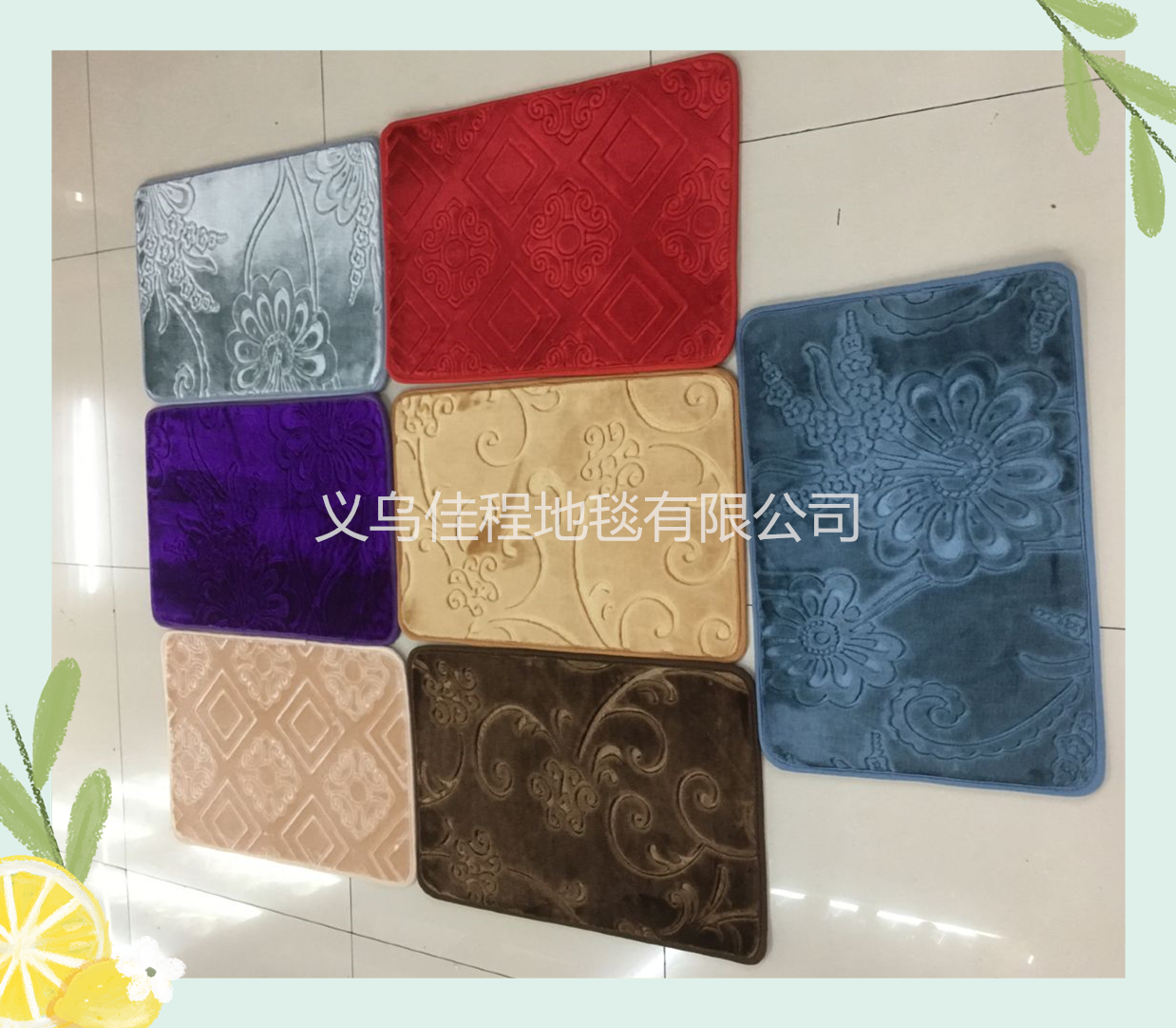 New Lasha embossed floor mat, anti-slip entrance mat, point plastic bottom door mat, indoor mat, foot mat, embossed floor mat Application Scenario
