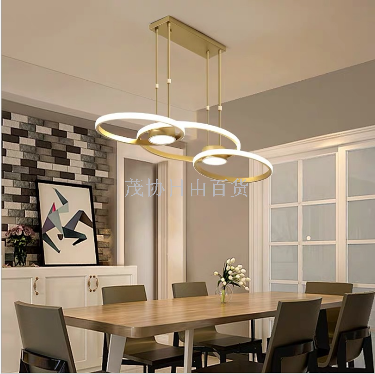 New modern and simple Nordic dining room chandelier, led living room three-head dining table, bar counter, acrylic creative lighting fixtures Application Scenario