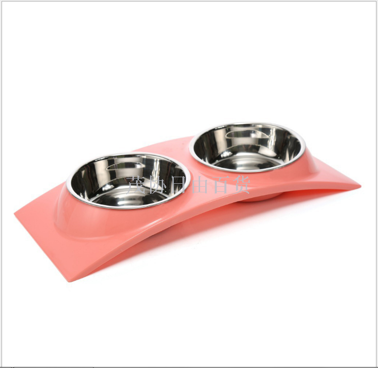 Dog bowl, cat bowl, large stainless steel dog bowl, dog food bowl, teddy golden retriever meal bowl, anti-slip and wear-resistant pet bowl Specification image