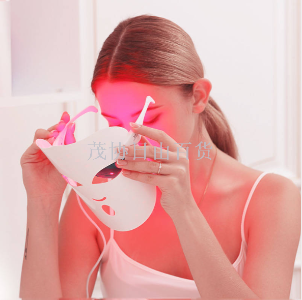 Mask beauty device, red and blue light photon skin rejuvenation device, acne removal led mask, home facial color light treatment beauty device Item Picture