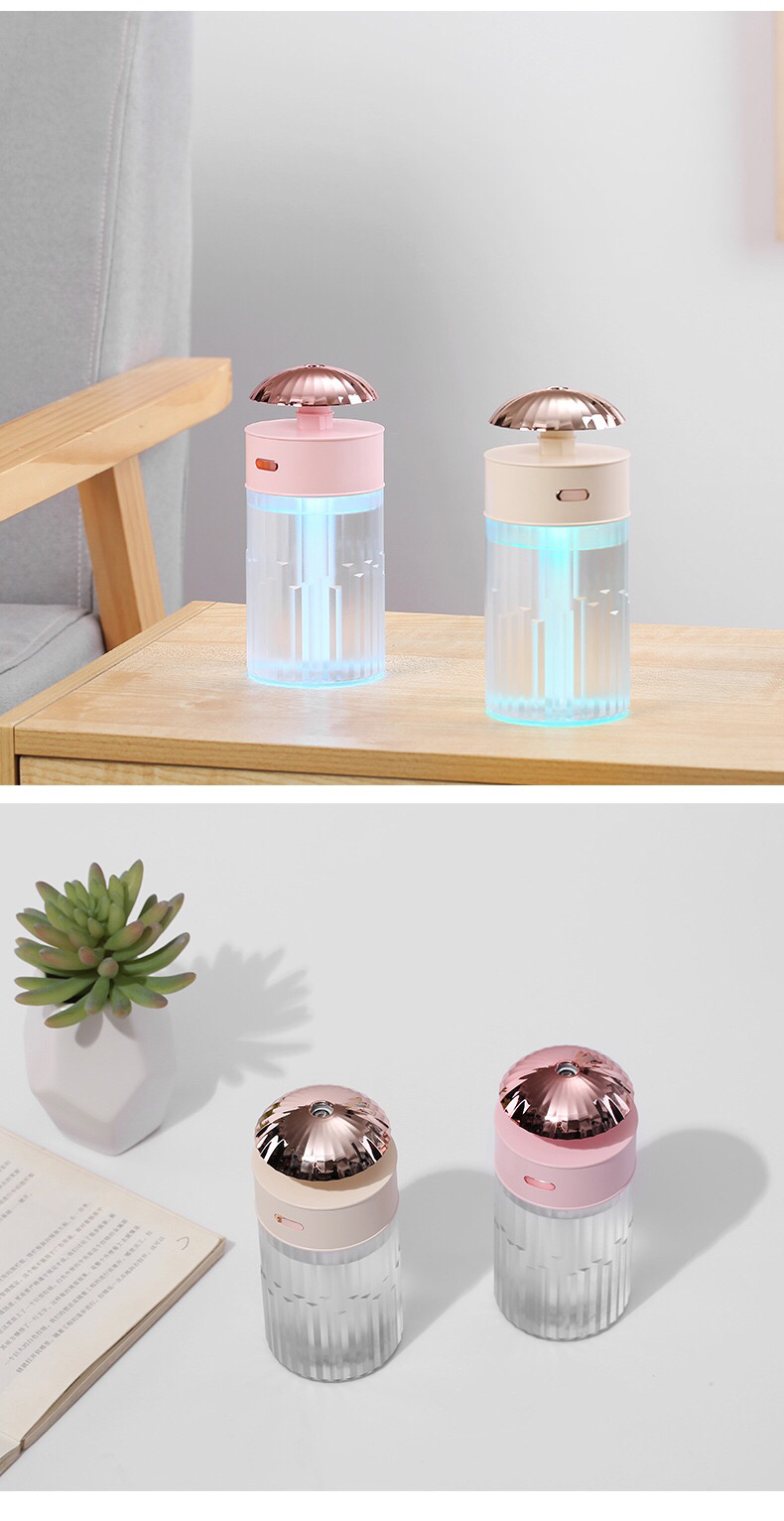 义乌好货 USB加湿器 办公加湿器 七彩灯加湿器白底实物图