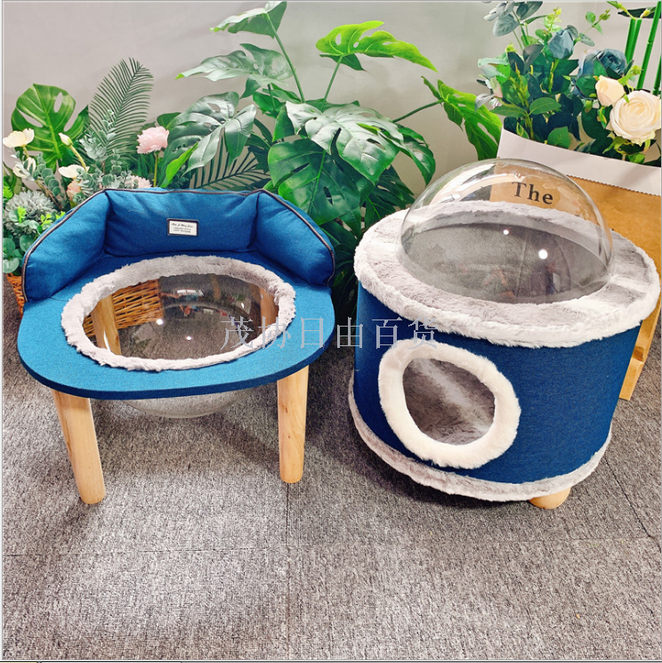 عش قطط مصنوع من الخشب الصلب Item Picture
