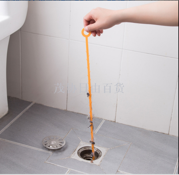 T5005单个装家用通水槽马桶堵塞清洁棒 下水道疏通器 毛发清理器