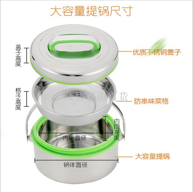 Stainless steel non-magnetic fully foamed large-capacity commercial insulated lunch box, pot, insulated soup bucket, rice bucket, milk tea bucket details Picture