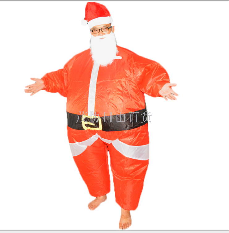 充气圣诞老人白底实物图