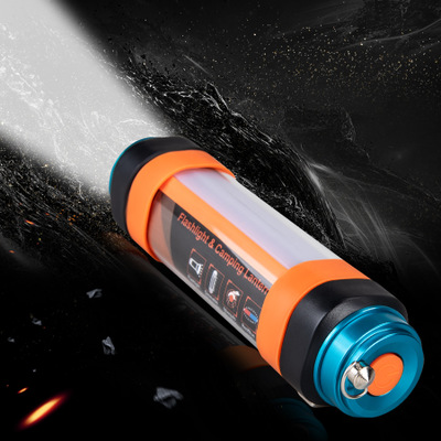 LED outdoor light Waterproof repellent multi-function light flashlight rechargeable camping light SOS warning light
