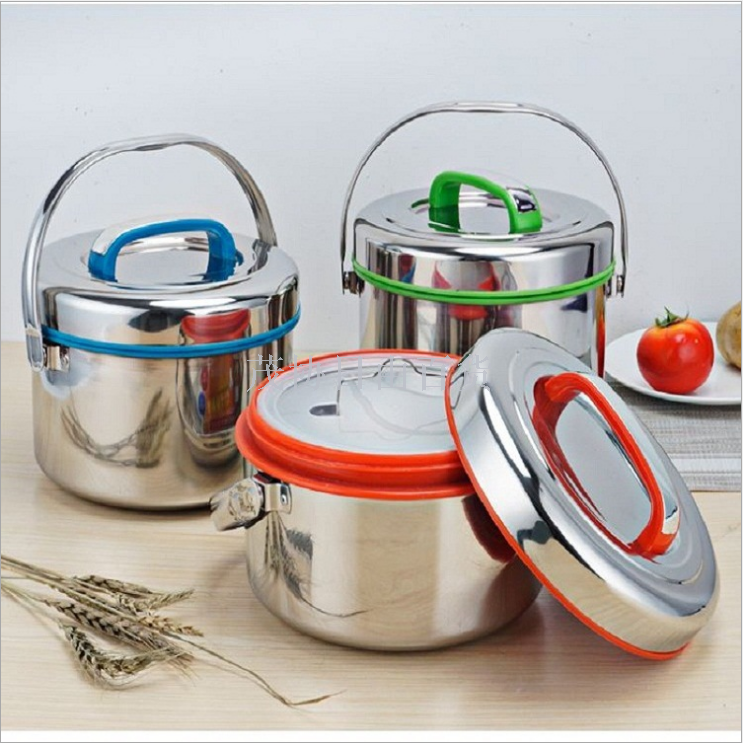Stainless steel non-magnetic fully foamed large-capacity commercial insulated lunch box, pot, insulated soup bucket, rice bucket, milk tea bucket Application Scenario