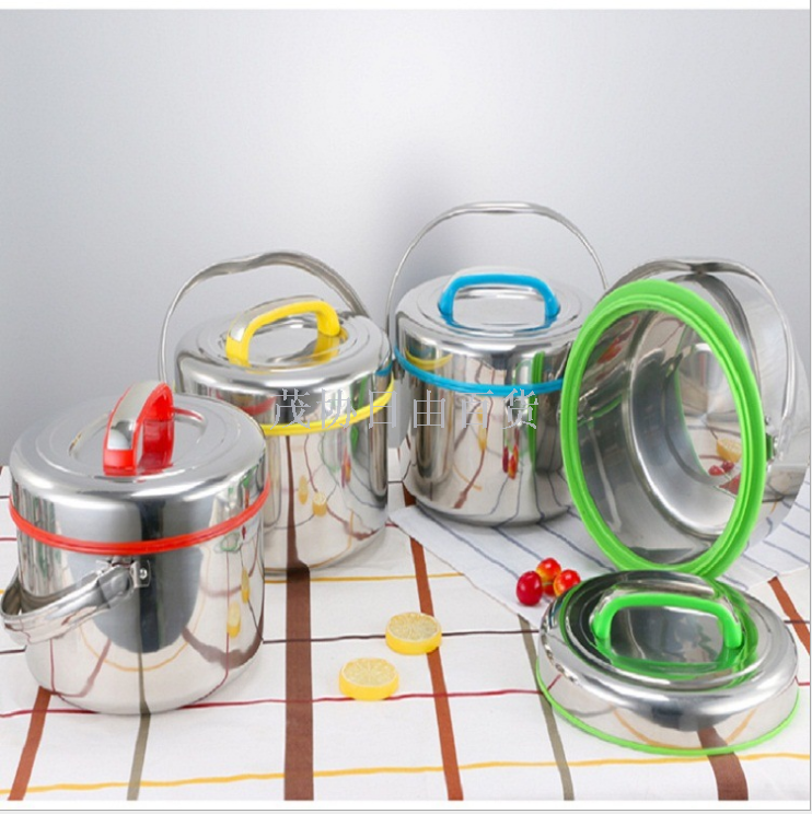 Stainless steel non-magnetic fully foamed large-capacity commercial insulated lunch box, pot, insulated soup bucket, rice bucket, milk tea bucket Item Picture