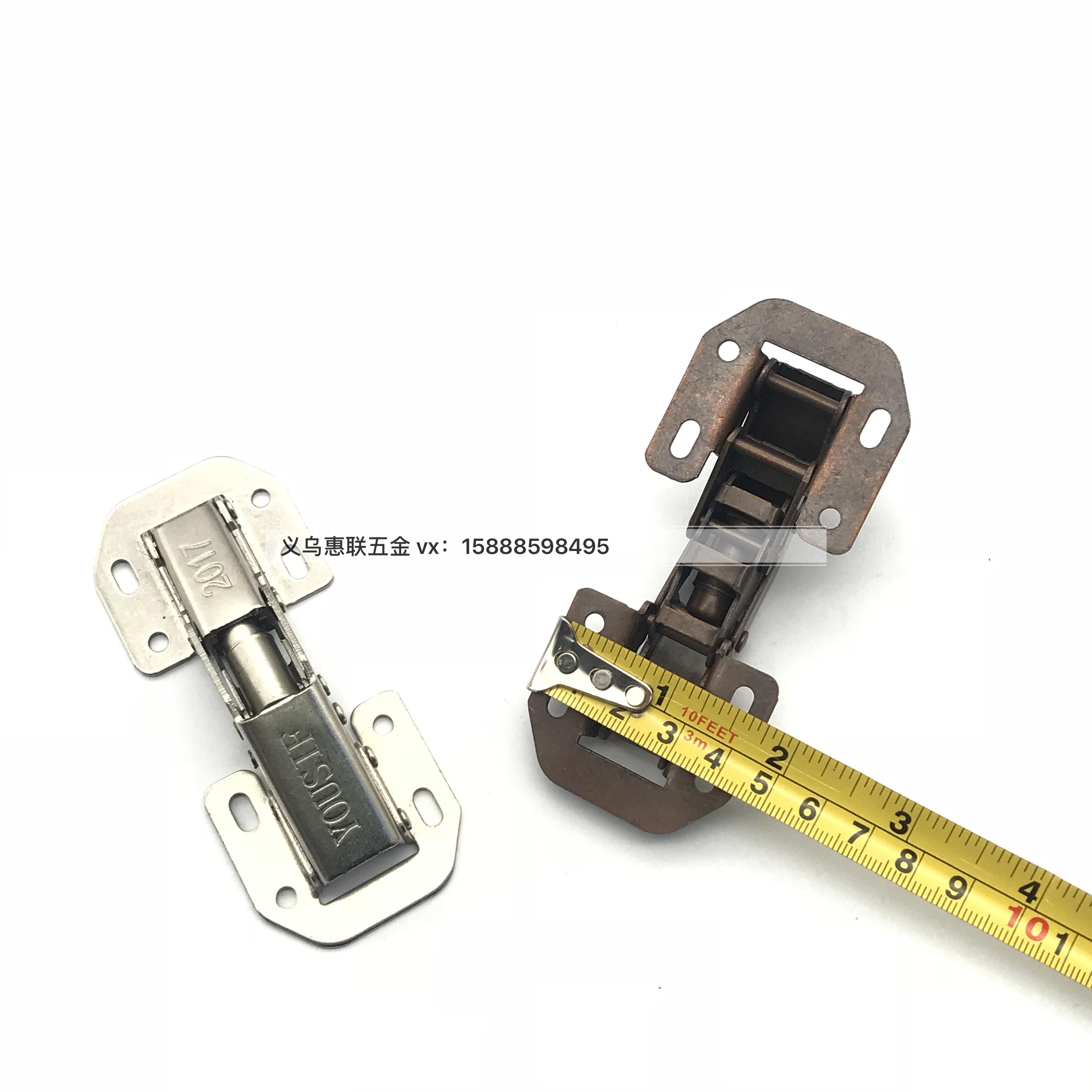 No-Drilling Hinge Cabinet Door Rebound Thickened Flip Cover No-Slotting Wardrobe Folding And Hinging Hinge details Picture