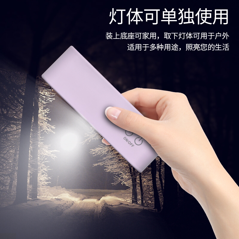 义乌好货 多功能台灯 壁灯USB台灯 磁铁台灯白底实物图