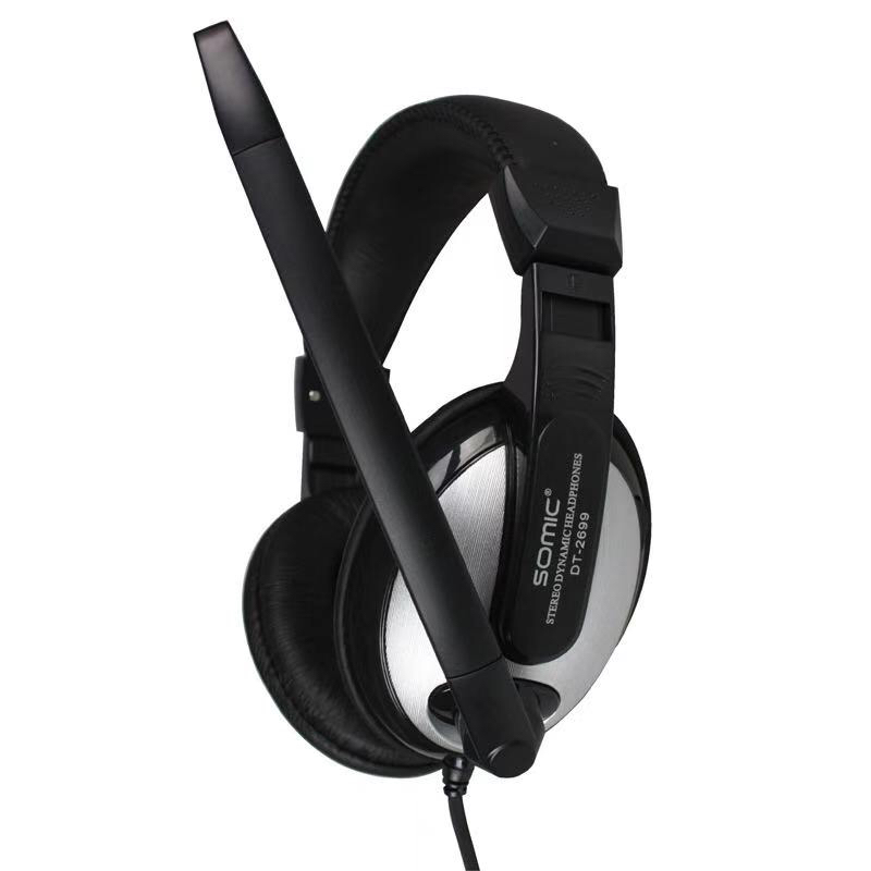 DT2699 Over-ear computer gaming large headphones with dual 3.5 plugs for business use, factory wholesale details Picture