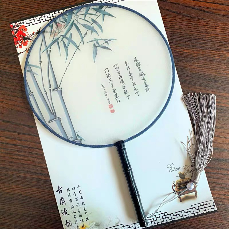 Translucent Dance Fan Female Silk Chinese Style Group Fan Retro Style Dance Fan Female Hanfu Fan Classical Palace Fan Application Scenario