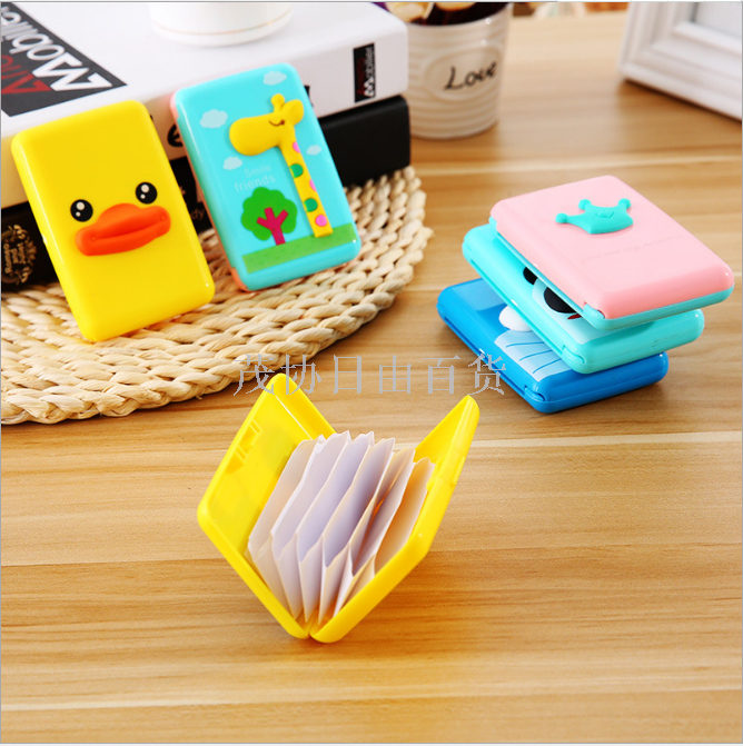 Haoyue genuine three-dimensional silicone cartoon-patterned flip-top bank and bus card bag with 6 slots Specification image