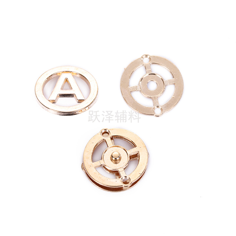 Factory direct sales of clothing accessories: Jeans, hidden buttons, alloy with four-way buttons, various styles available for customization Item Picture