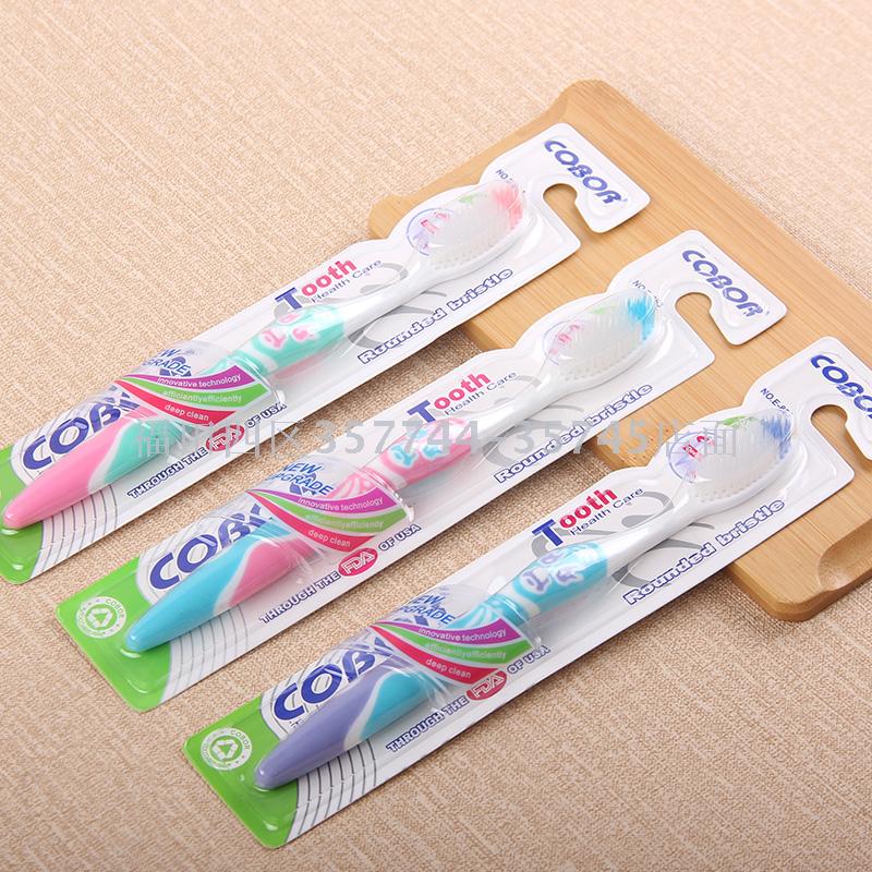可贝尔COBOR E863软毛细毛成人牙刷外贸出口批发细节图